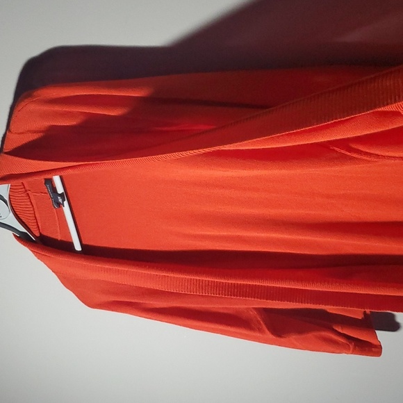 Medium Orange Banana Republic Wrap Cardigan 3/4th Sleeves - Picture 1 of 8
